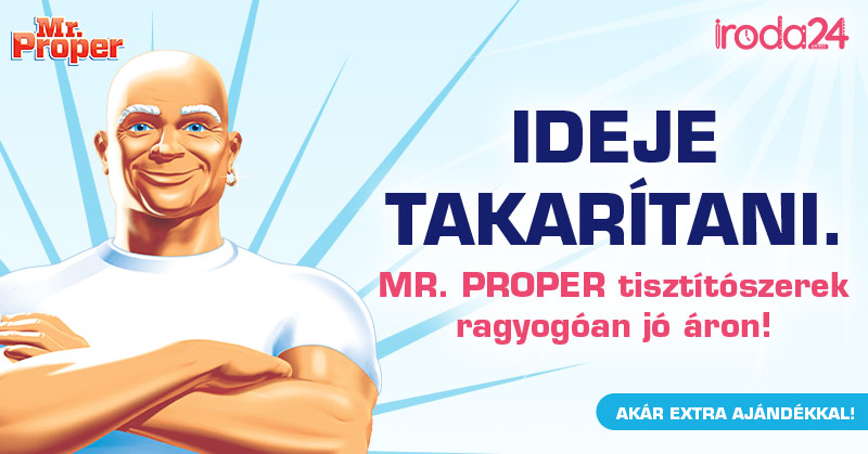 Akció - Ideje takarítani. MR. PROPER tisztítószerek ragyogóan jó áron!