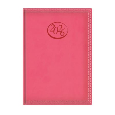 Naptár, tervező, A5, napi, TOPTIMER, "Ace", korallpiros