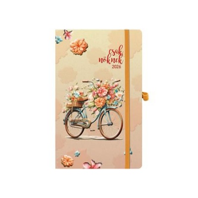 Naptár, tervező, A5, heti, TOPTIMER, "Csak Nőknek", bicikli