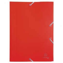 Gumis mappa, PP, A4, EXACOMPTA "Opak", piros