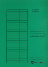 Pólyás dosszié, karton, A4, VICTORIA OFFICE, zöld