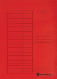 Pólyás dosszié, karton, A4, VICTORIA OFFICE, piros