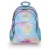Hátizsák, iskolatáska, cipzáras, GABOL "Mystic", világoskék, batikolt hatású