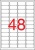 Etikett, 45,7x21,2 mm, biztonsági, kerekített sarkú, APLI, 480 etikett/csomag